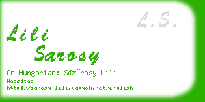 lili sarosy business card